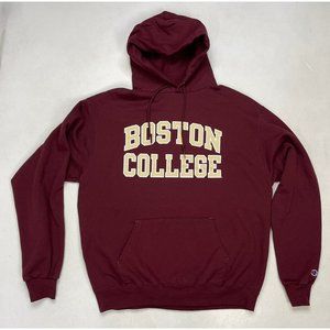 Champion Boston College Pullover Hoodie Men Adult Large Maroon Red